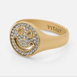 Vitaly gold smiley ring